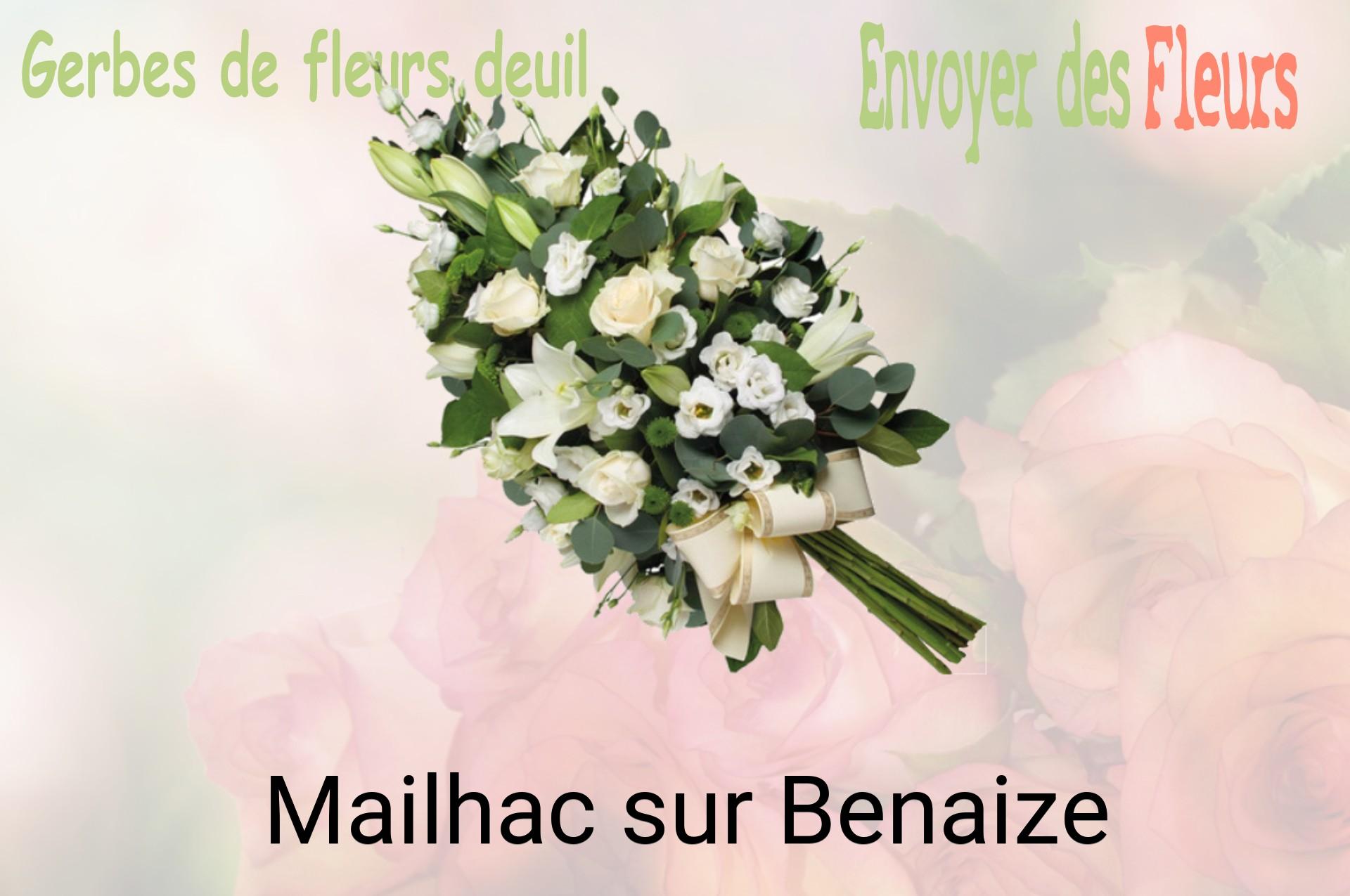 Gerbe de fleurs de deuil livrée à Mailhac-sur-Benaize